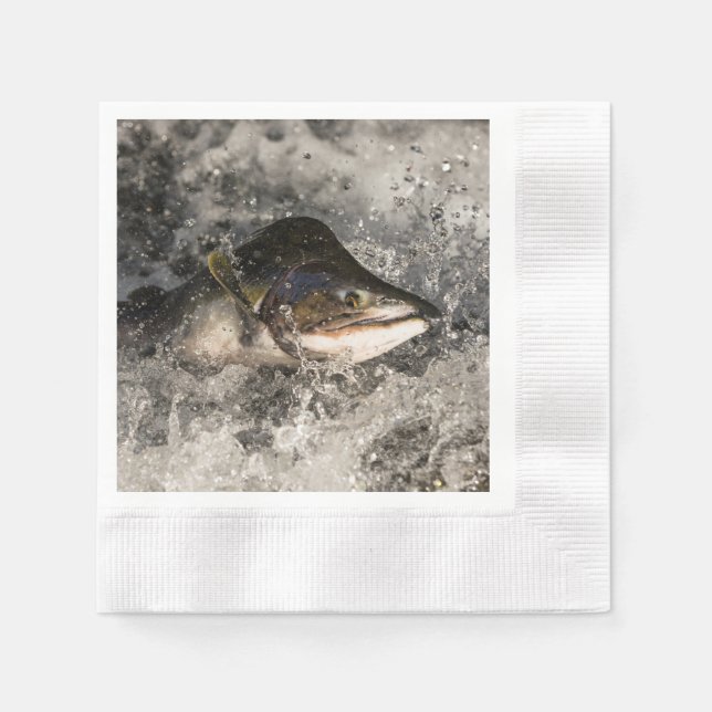 Jumping Salmon Pappersservett (Framsidan)