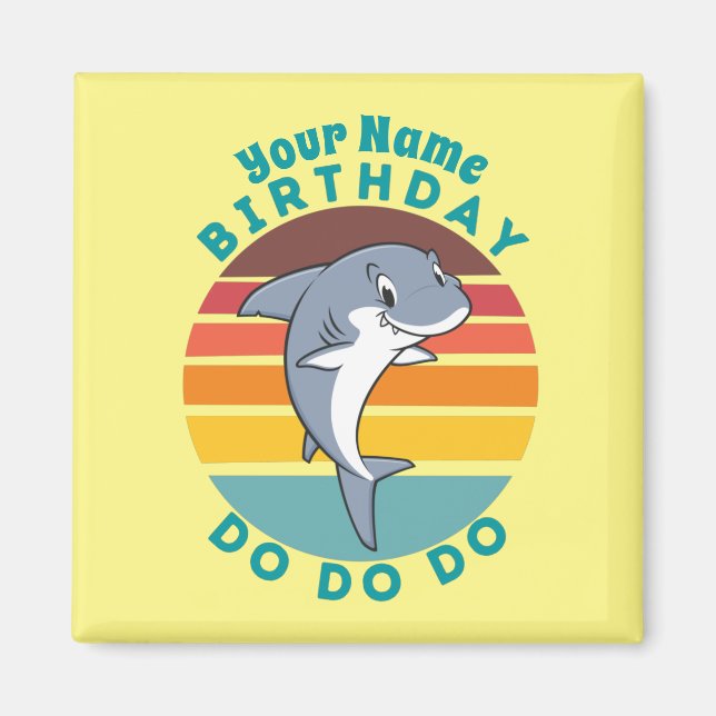 Jumping Shark Birthday Magnet (Framsidan)