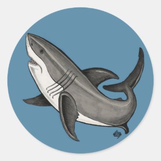 Jumping Shark Runt Klistermärke