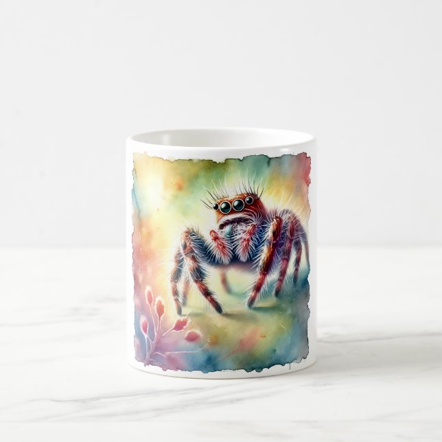 Jumping Spider 170624AREF114 - Watercolor Kaffemugg (Center)