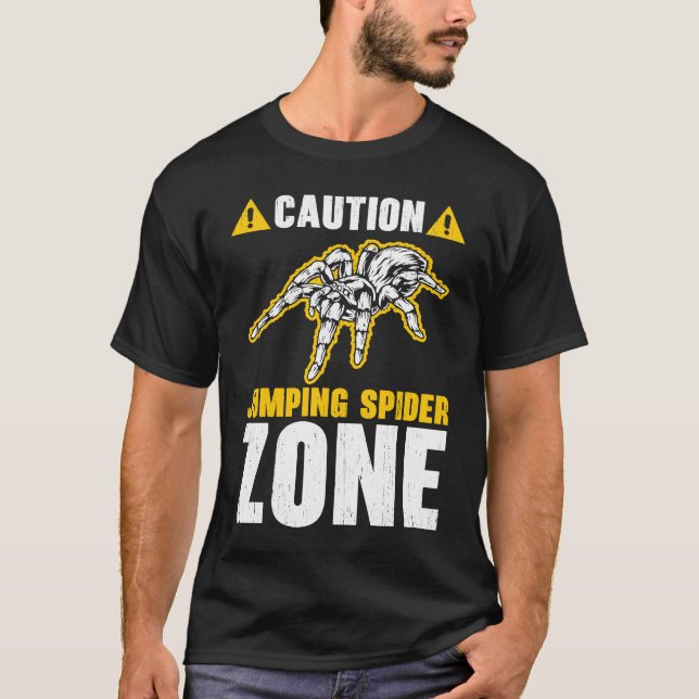 Jumping Spider Zonare Arachnid Tarantula Keeper Sp T Shirt (Framsida)