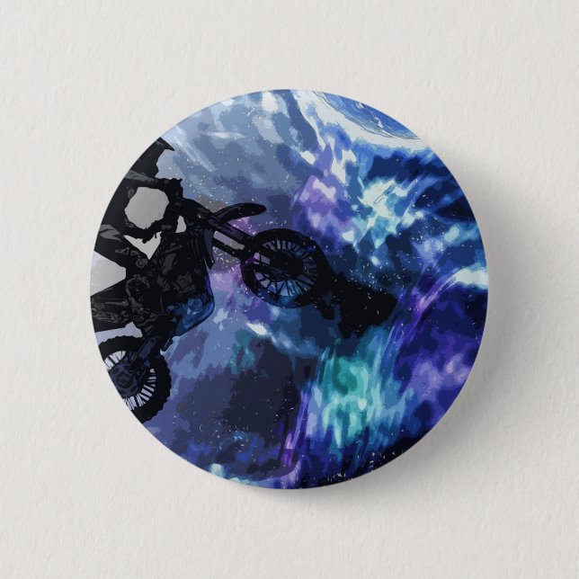 Jumping through Space - Motocross Rider Knapp (Framsida)