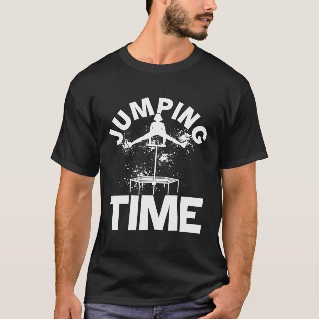Jumping Time Training Trampoline Fan Jumping Cardi T Shirt (Framsida)