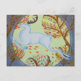 Jumping White Hart. Vykort