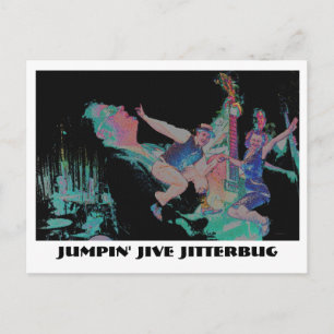 Jumpin'Jive Jitterbug Postcard Vykort
