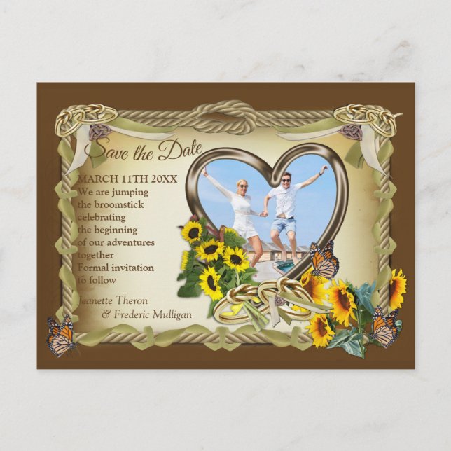 Jumpning av pjäsen - Spara datumet Meddelande Vykort (Framsida)