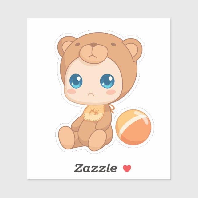 Jumpsuit för pojkeflickabjörn klistermärken (Ark)