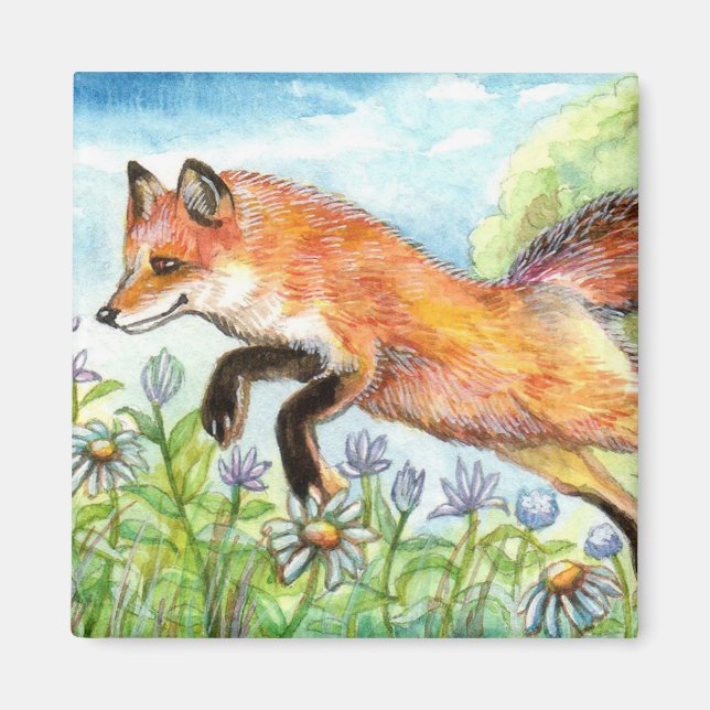 Jumpy Fox Magnet (Framsidan)