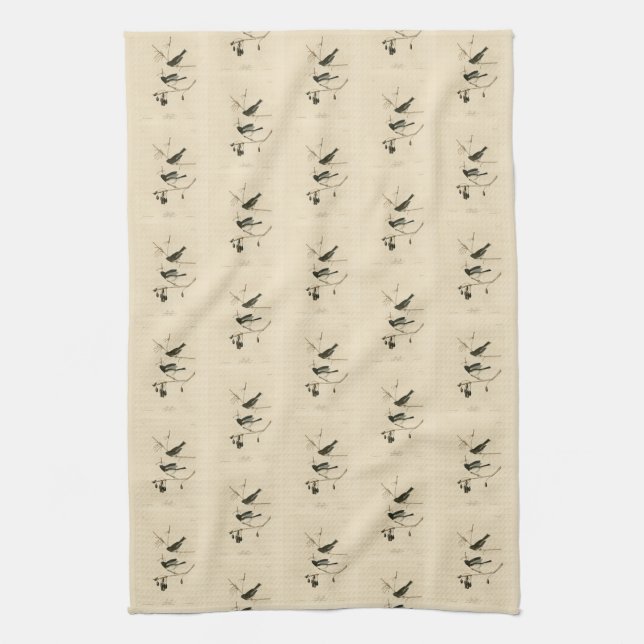 Junco med mörk - från Audubon's Birds of America Kökshandduk (Vertikal)