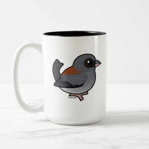 Junco med mörk (röd understödd) Två-Tonad mugg