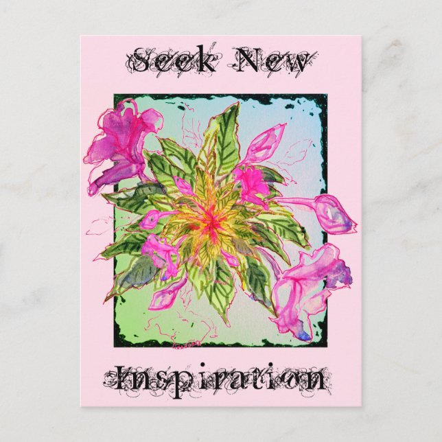 Junction Card No 38: Seek New Inspiration Bouquet Vykort (Framsida)