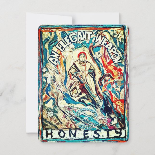 Junction Card nr 5: Ärlighet, ett vapen för elegan Julkort (Framsida)