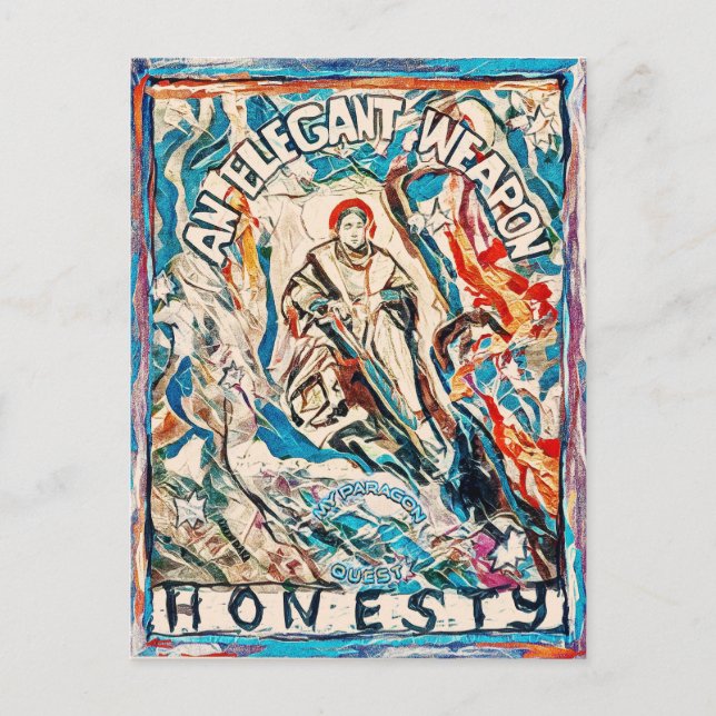 Junction Card nr 5: Ärlighet, ett vapen för elegan Vykort (Framsida)