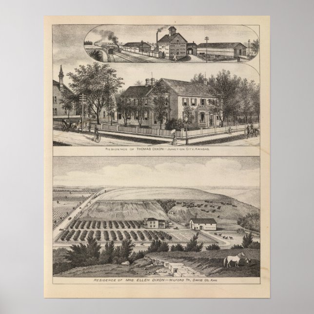 Junction City och Davis County, Kansas Poster (Framsidan)