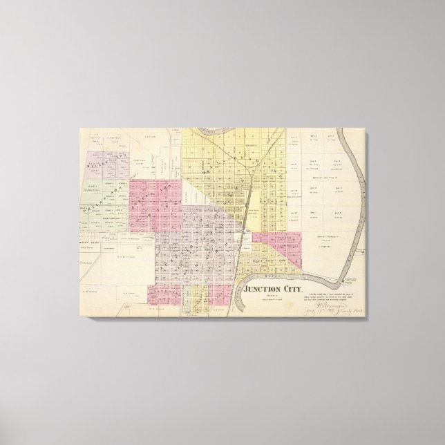 Junction, Davis County, Kansas Canvastryck (Framsida)