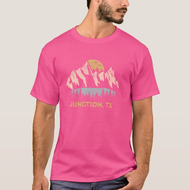 Junction Texas Mountain Sunset Sunrise TX T Shirt (Framsida)