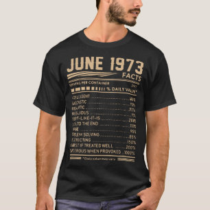 june 1973 Fjäderfr födelsedag t-shirtsjune 1973 Fa T Shirt