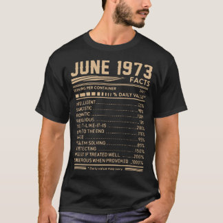 june 1973 Fjäderfr födelsedag t-shirtsjune 1973 Fa T Shirt