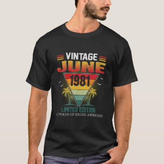 June 1981 42Nd 42 Years Of Being Awesome T Shirt