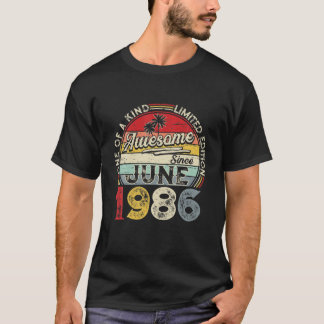 June 1986 Begränsad Edition Outfit Retro 35e Bday  T Shirt