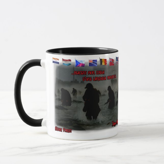 June 6th, 1944 Normandy Landing on a Coffee Mugg (Vänster)