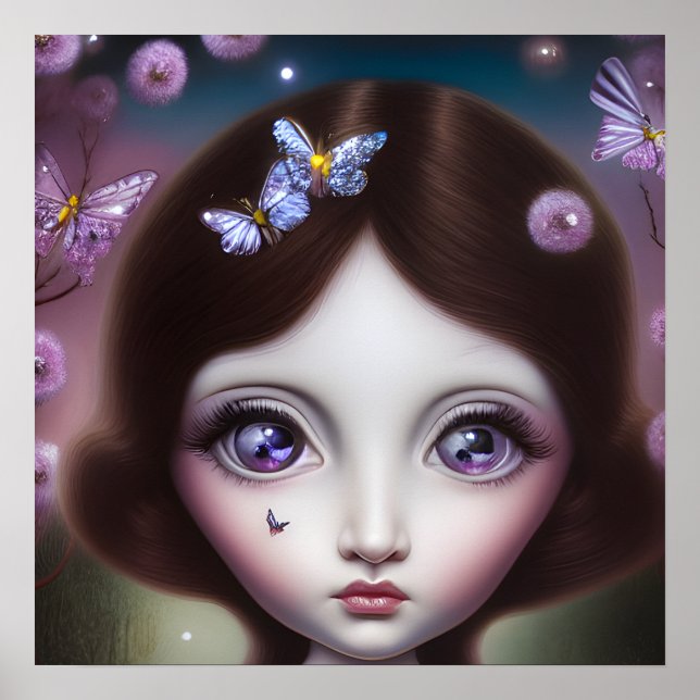 June Alexandrite Birthstone Girl Poster (Framsidan)