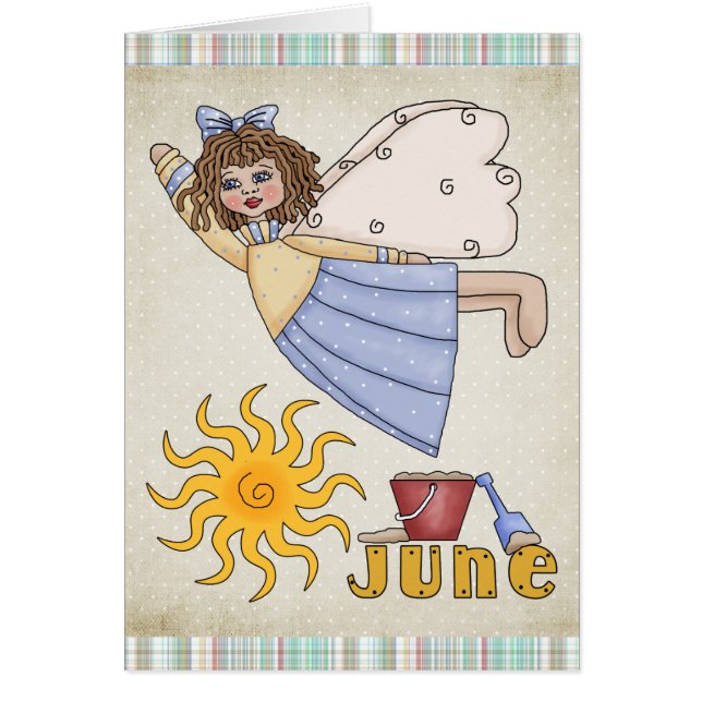 June Angel Blank sommarhälsningskort Hälsningskort (Framsidan)