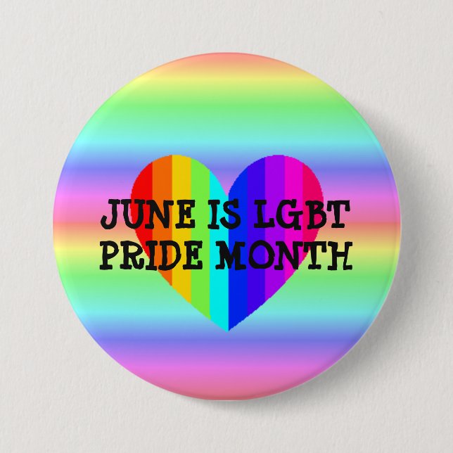 June är HGBT-Pridet Månad-knapp Knapp (Framsida)