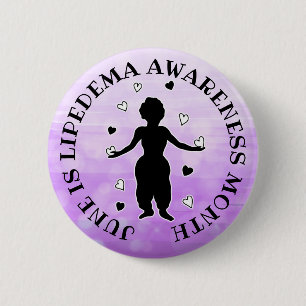 June är knappen Lipedema Awareness Month Knapp
