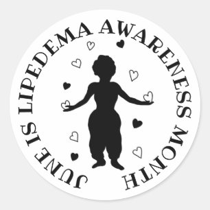 June är Lipedema Awareness Month Runt Klistermärke