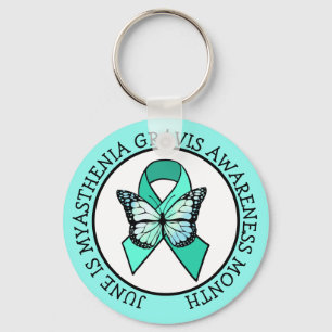 June är Myasthenia Gravis Awareness Month Keychai Nyckelring