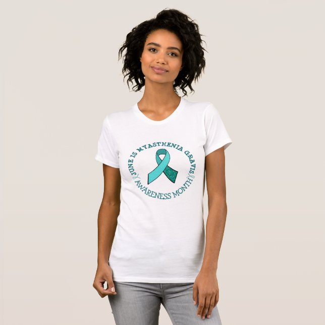 June är Myasthenia Gravis Awareness Month Shirt Tee (Hel framsida)