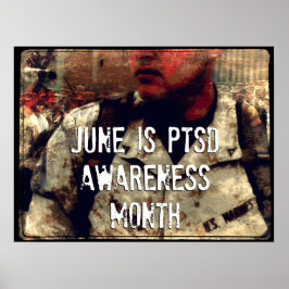 June är PTSD-medvetandehöjande månad Poster