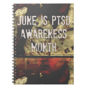 June är PTSD-medvetandehöjande månad Spiral-anteck Anteckningsbok