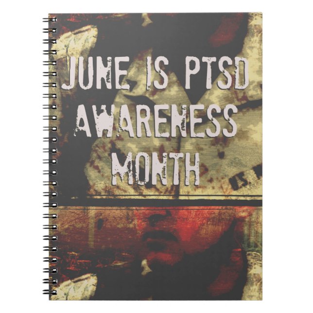 June är PTSD-medvetandehöjande månad Spiral-anteck Anteckningsbok (Framsidan)