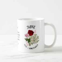 JUNE Birth Month Flower Christian Custom Name Kaffemugg