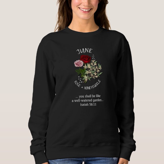 JUNE Birth Month Flower Christian T Shirt (Framsida)
