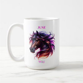 June Birth Month Spirit Animal Horse Kaffemugg