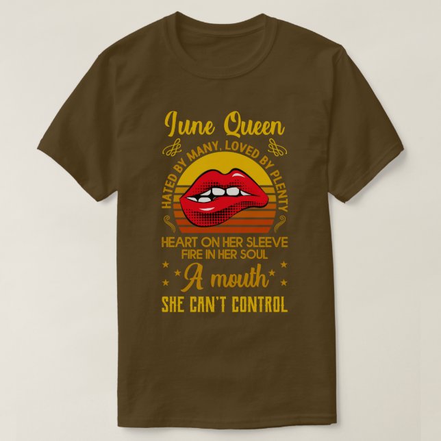 June Birthday Queen T Shirt (Design framsida)