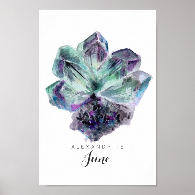 June Birthstone - Alexandrite Watercolor | POSTER (Framsidan)