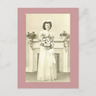 June Bride Postcard Vykort
