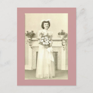 June Bride Postcard Vykort