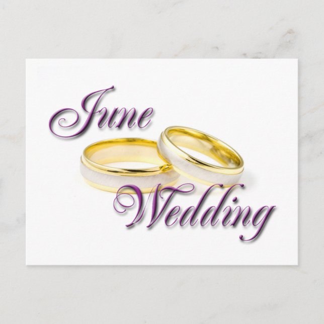 JUNE BRÖLLOP VYKORT (Framsida)