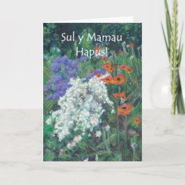 "June Garden" Welsh Mors dag Card Kort