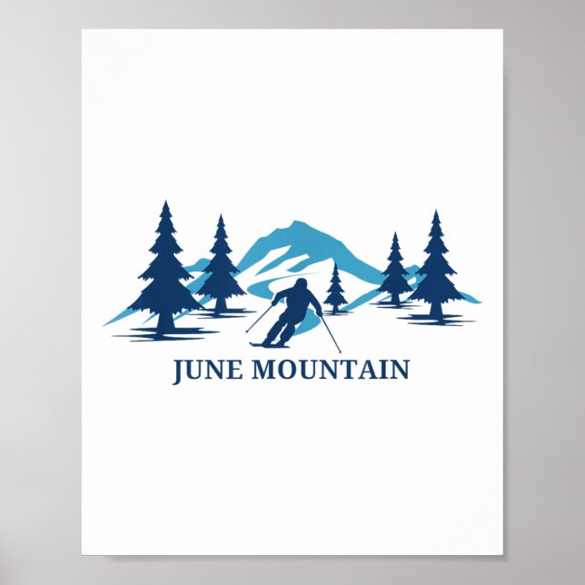 June Mountain California Ski Resort Skiing Skier _ Poster (Framsidan)