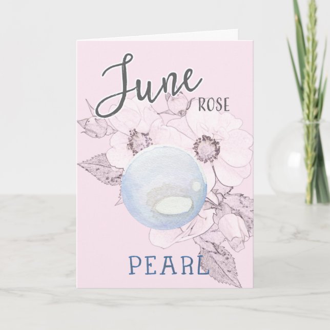 June Ro och Pearl Birthday Kort (Framsida)