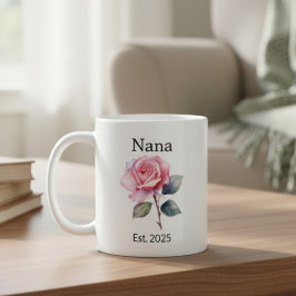 June Rose Birth Flower for Nana with Year Kaffemugg