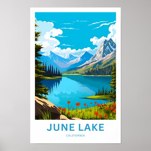 June Sjö California Travel Print Poster (Framsidan)