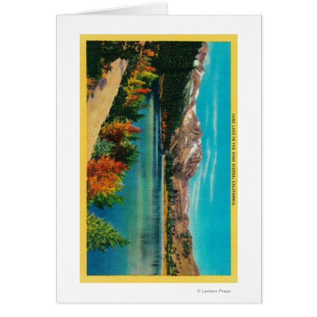 June Sjö i High Sierra Mono County, CA Hälsningskort (Framsidan)