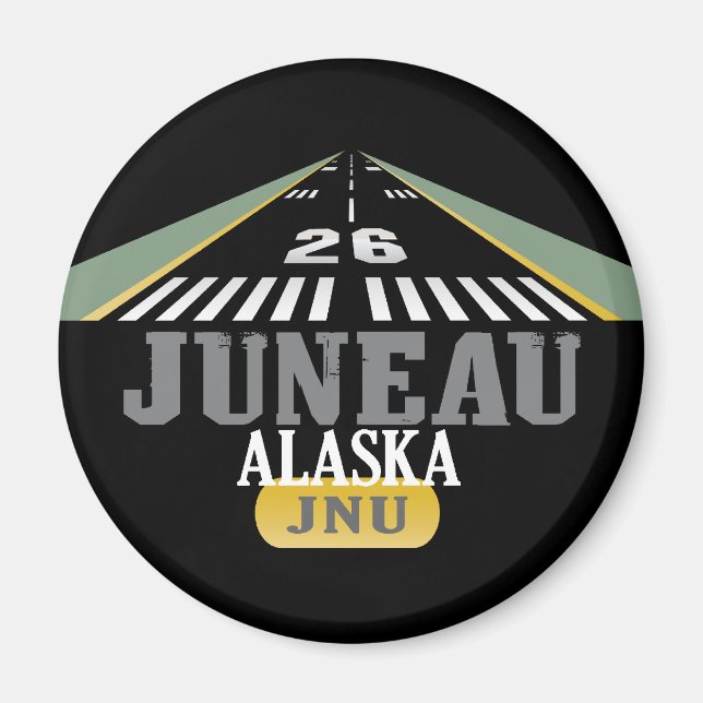 Juneau Alaska - Flygbanan Magnet (Framsidan)
